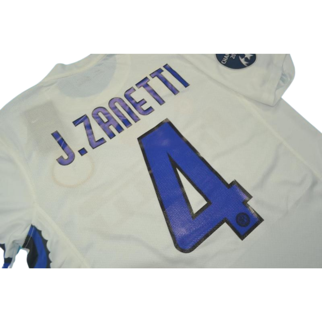 Camisa Retrô Inter de Milão Away UCL Versão 10/11 "J.Zanetti" N°.4