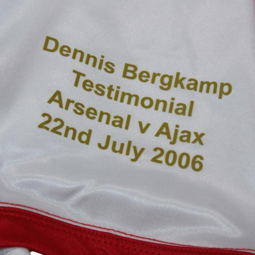 Camisa Arsenal Testimonal 06/08 - Versão Retrô "Bergkamp" Nº 10