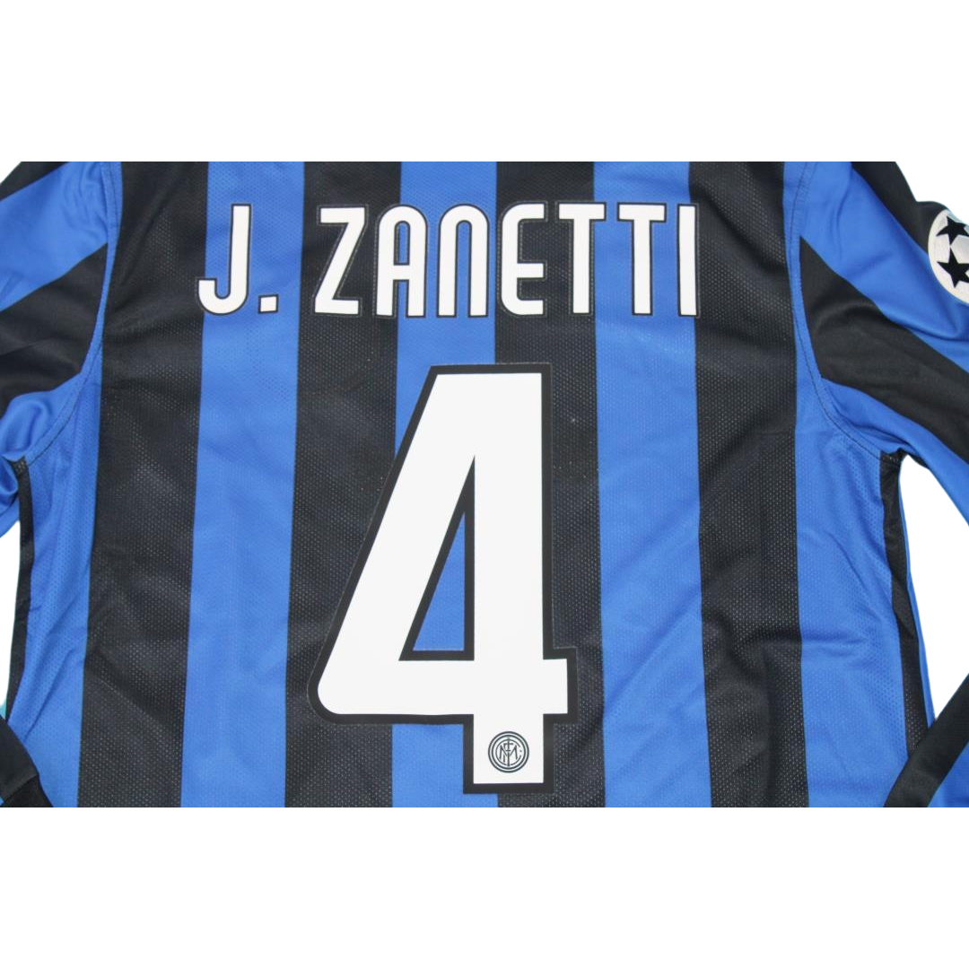 Camisa Inter de Milão Manga Longa 09/10 - Versão Retrô "Zanetti" Nº 4