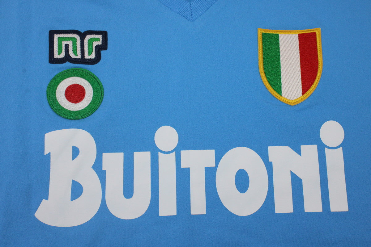 Camisa Napoli Manga Longa Home 87/88 - Versão Retrô
