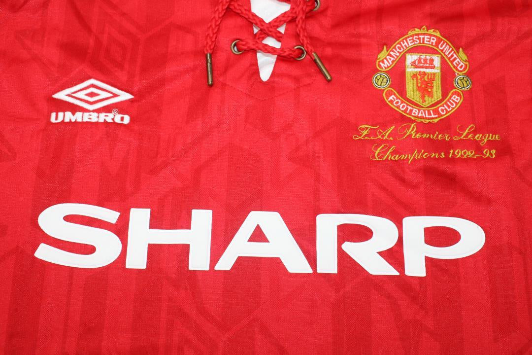 Camisa Manchester United Manga Longa Home 92/94 - Versão Retrô