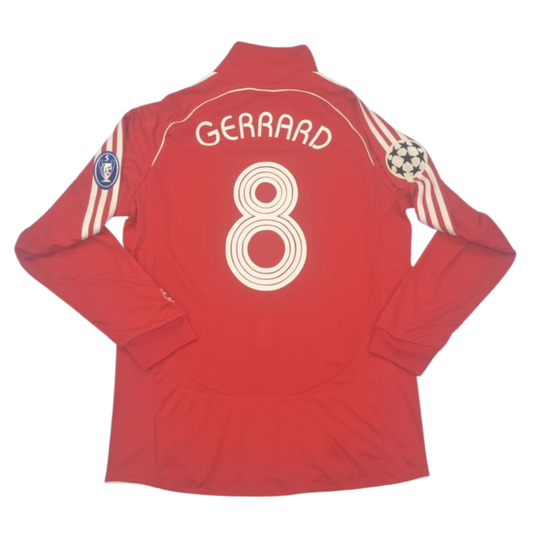 Camisa Liverpool Manga Longa 06/07 - Versão Retrô "Gerrard" Nº 8