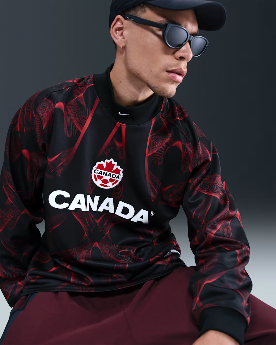 Camisa Nike Canadá 2025/26 Goleiro Manga Longa