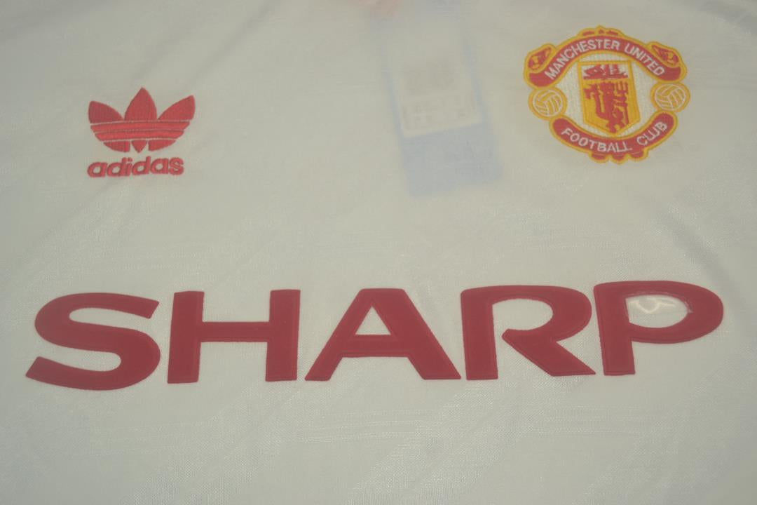 Camisa Manchester United Manga Longa Away 86/87 - Versão Retrô