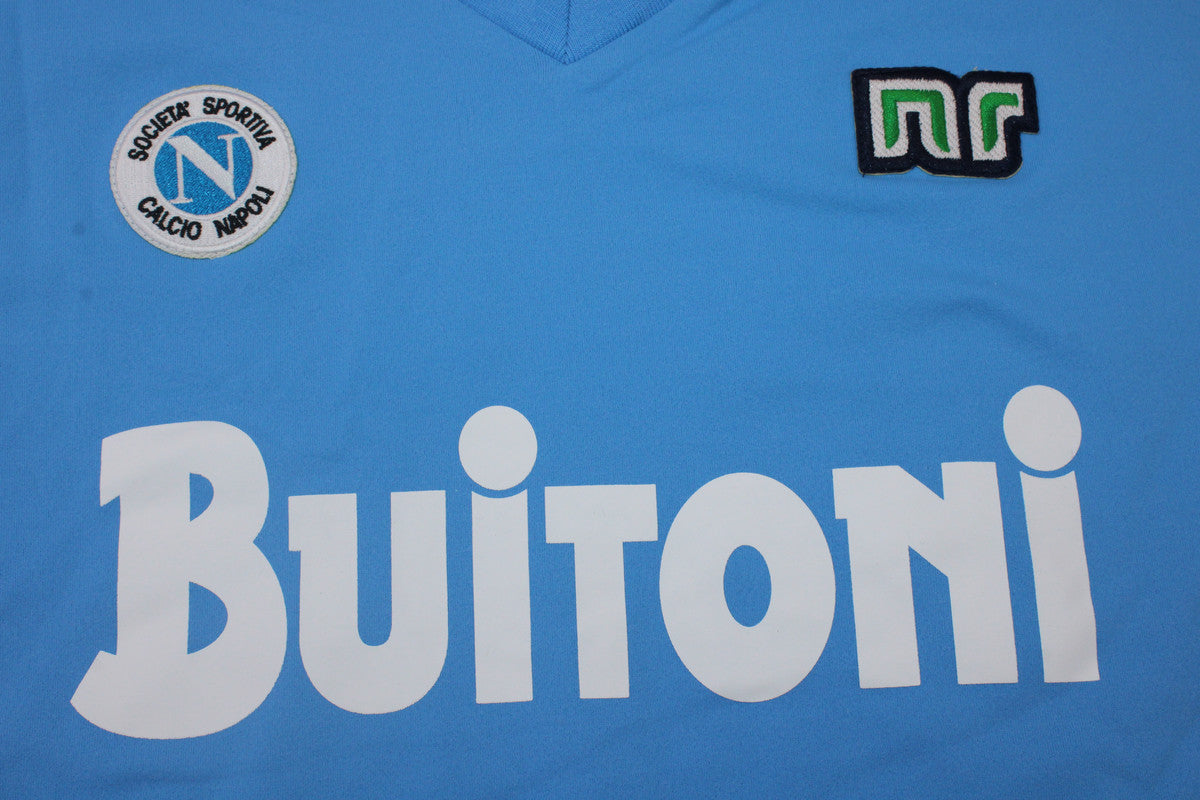 Camisa Napoli Manga Longa Home 86/87 - Versão Retrô