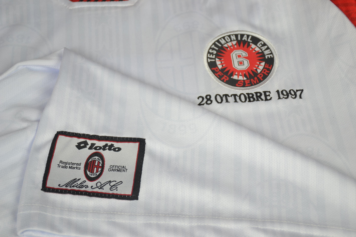 Camisa Milan Manga Longa 97/98 - Versão Retrô "Redondo" Nº 5