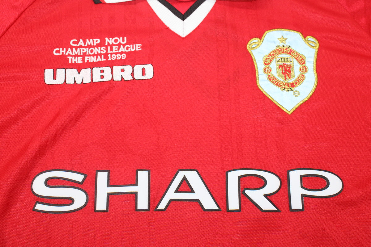 Camisa Manchester United UCL Final 1999 - Versão Retrô
