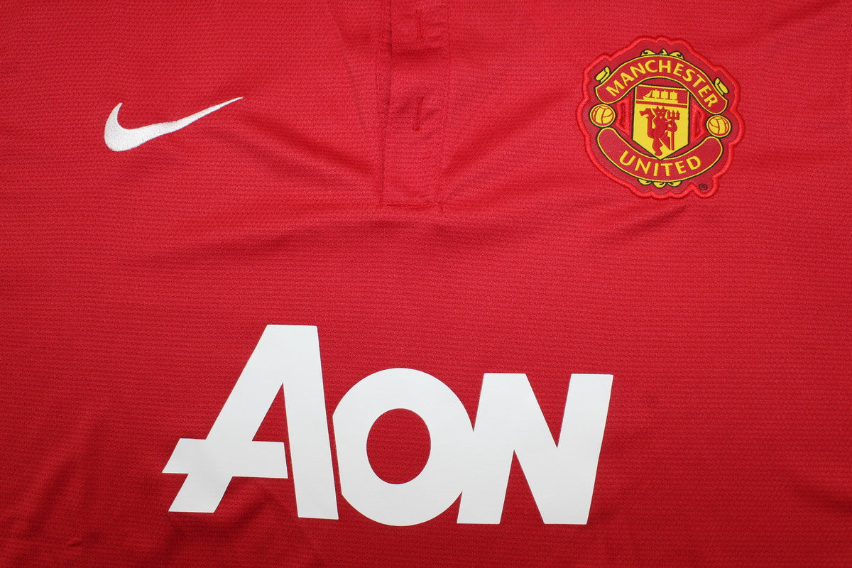 Camisa Manchester United Manga Longa Home 13/14 - Versão Retrô