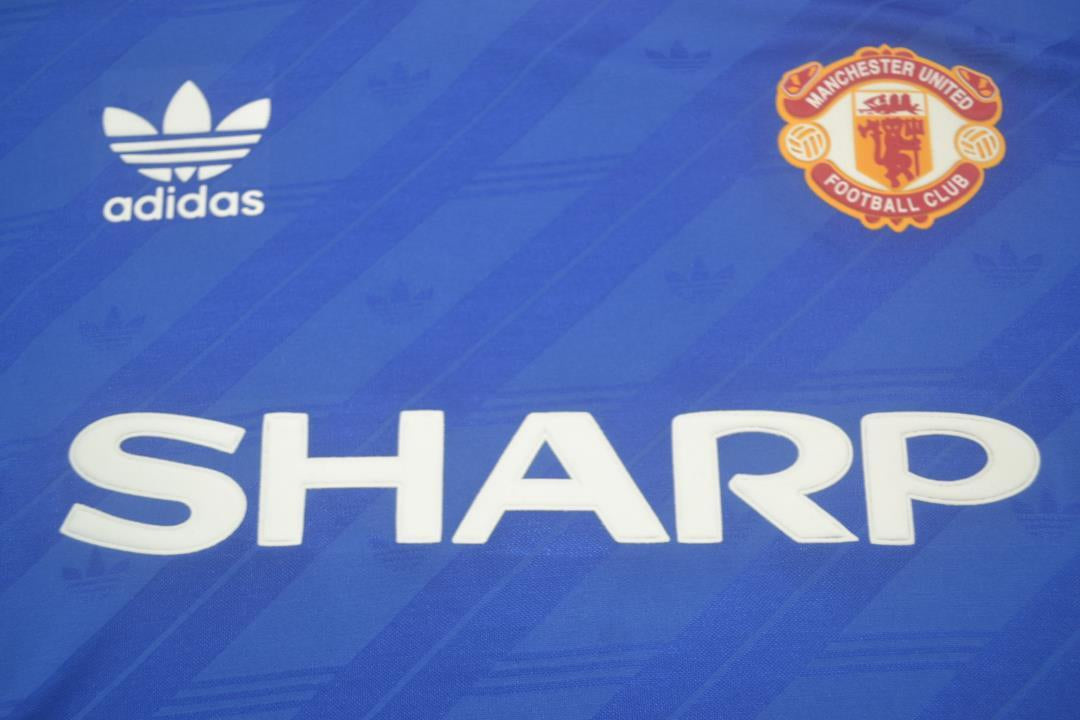 Camisa Manchester United Manga Longa Away 1986 - Versão Retrô