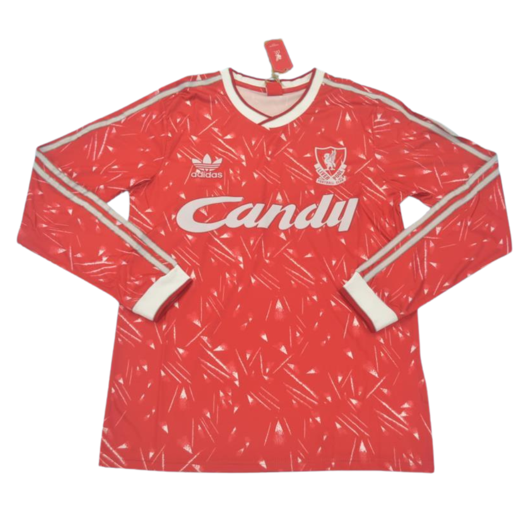 Camisa Liverpool Manga Longa 89/91 - Versão Retrô "Mc Manaman" Nº 7