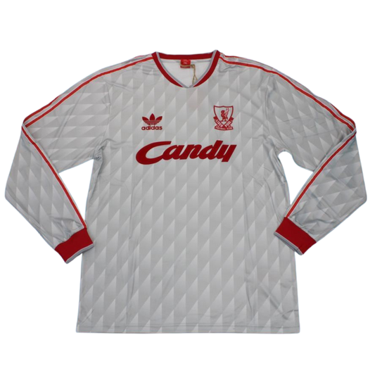 Camisa Liverpool Manga Longa Away 89/91 - Versão Retrô