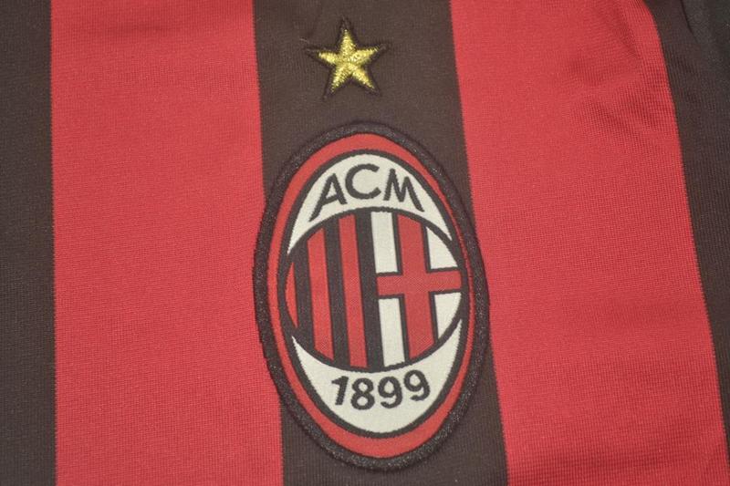 Camisa Milan Manga Longa Home 09/10 - Versão Retrô