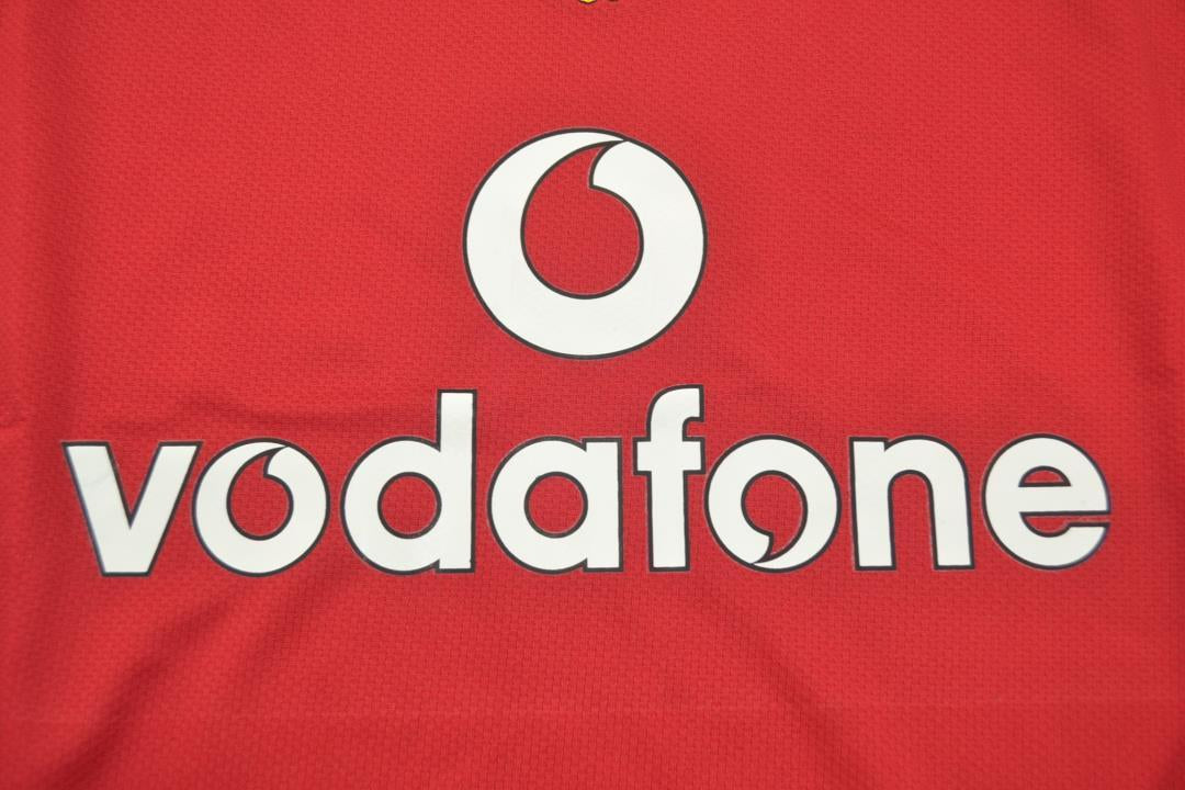 Camisa Manchester United Manga Longa Home 04/06 - Versão Retrô
