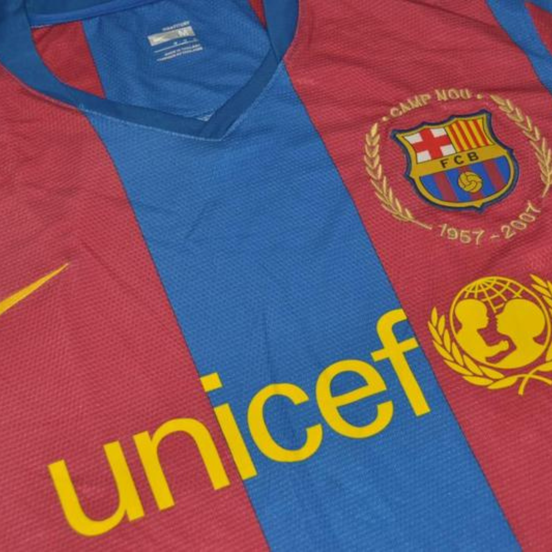 Camisa Barcelona Manga Longa 07/08 - Versão Retrô "Ronaldinho" Nº 10