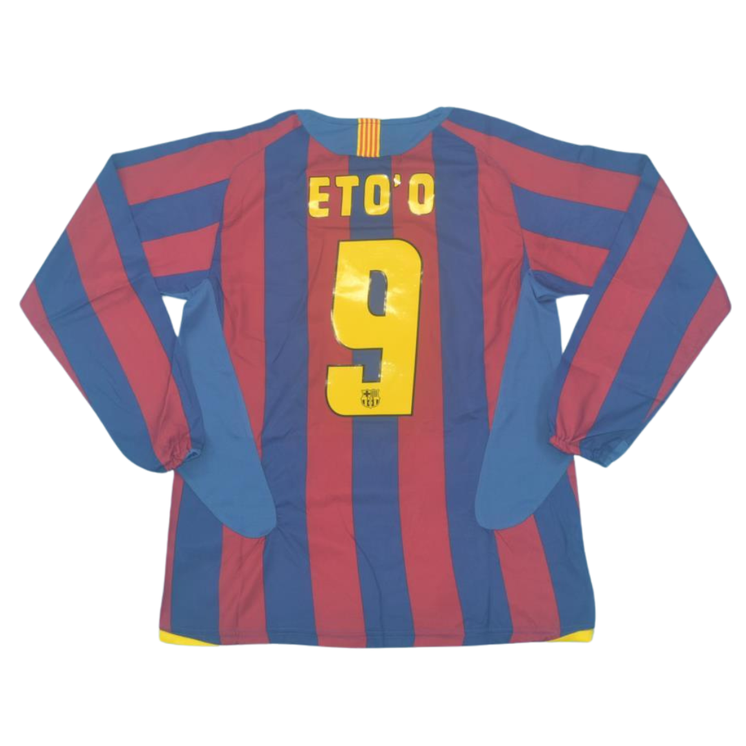 Camisa Barcelona Manga Longa 05/06 - Versão Retrô "Eto'o" Nº 9
