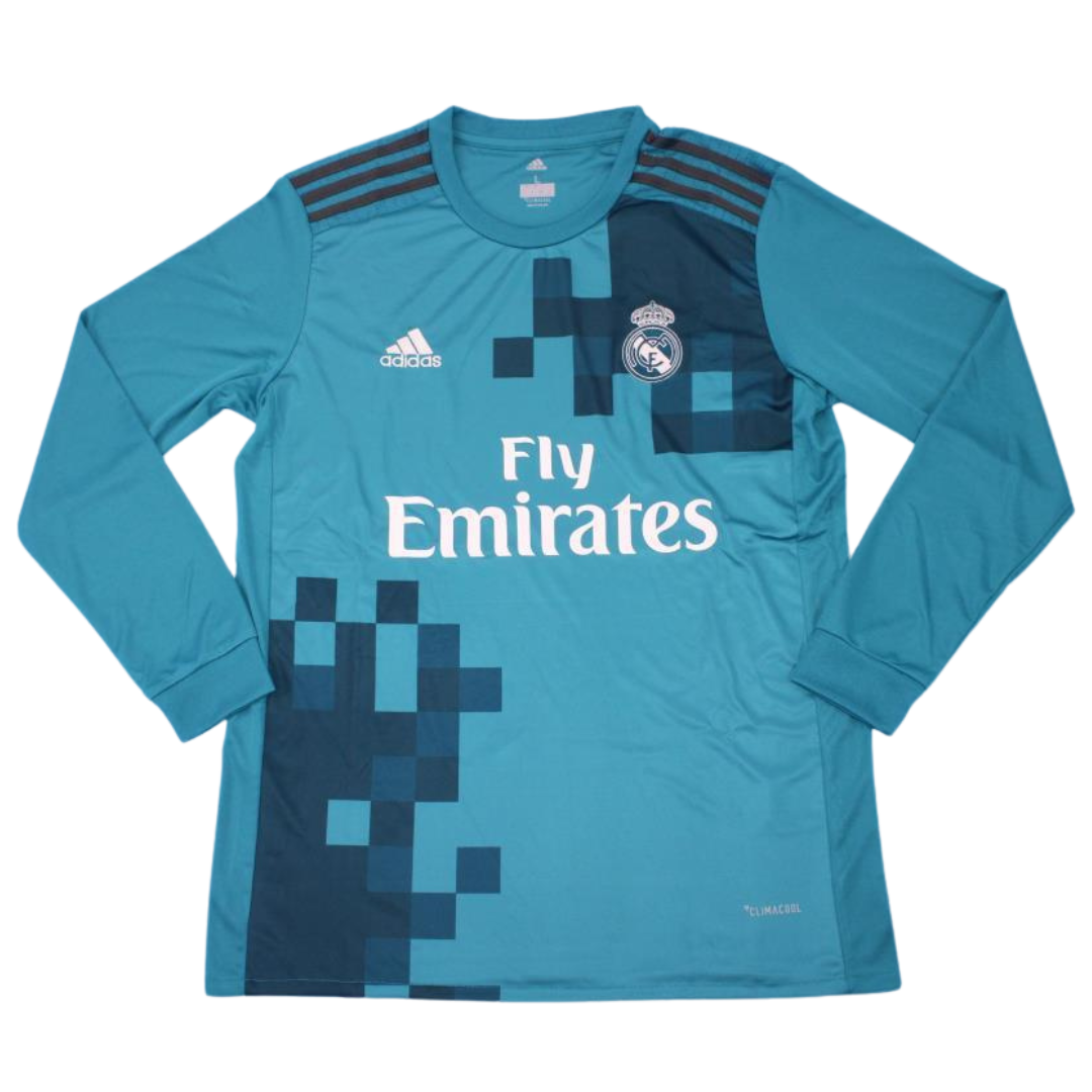 Camisa Real Madrid Manga Longa Away 17/18 - Versão Retrô