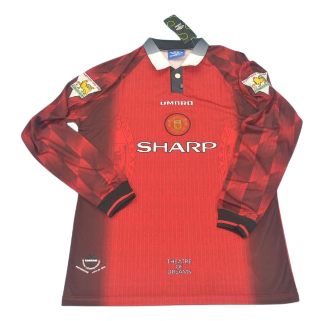 Camisa Manchester United Manga Longa 96/97 - Versão Retrô "Beckham" Nº 10
