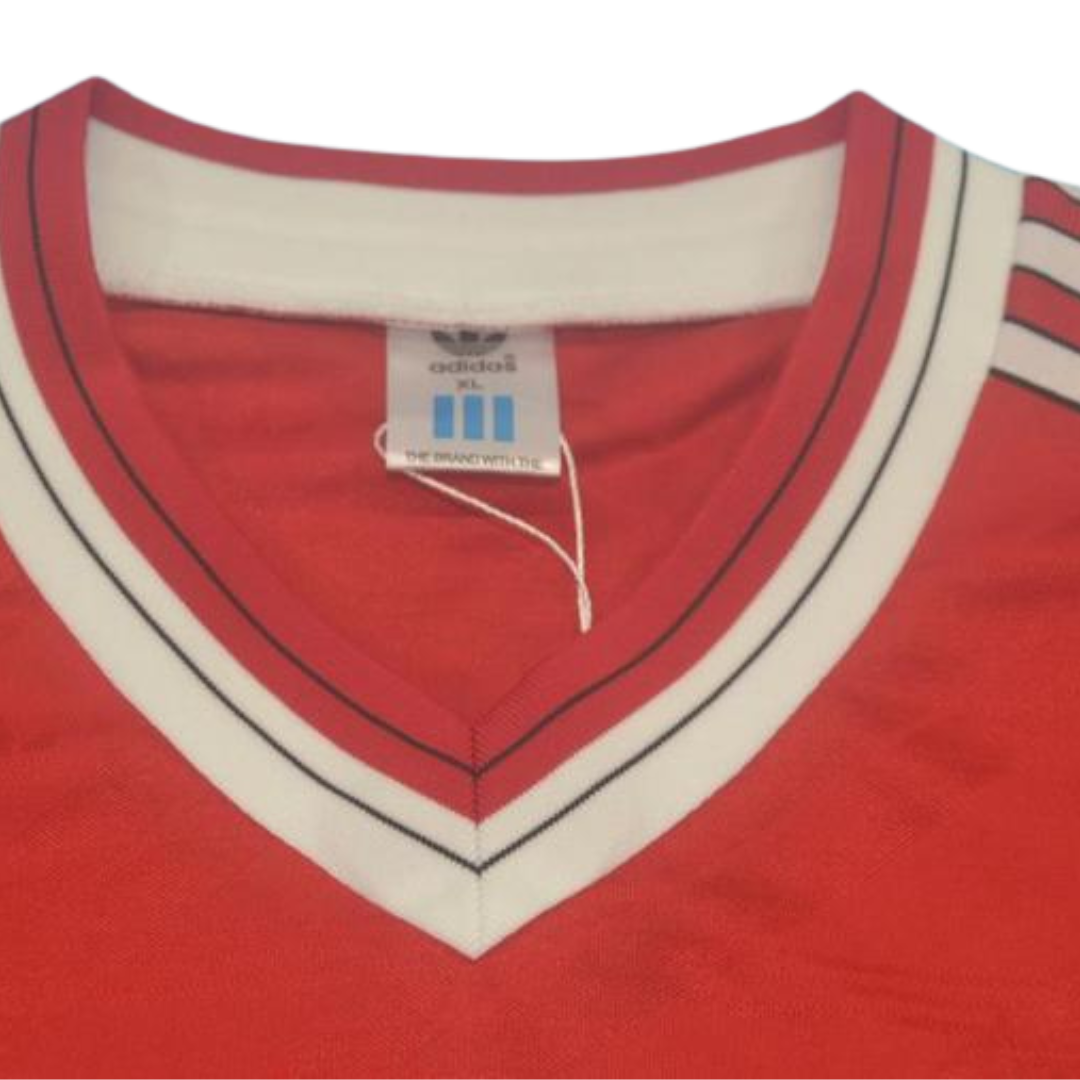 Camisa Manchester United Manga Longa Home 1986 - Versão Retrô