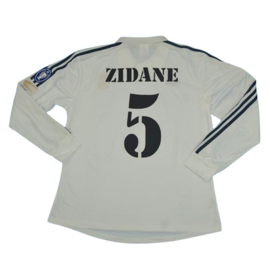 Camisa Real Madrid UCL Final Home 2002 - Versão Retrô "Zidane" Nº 5