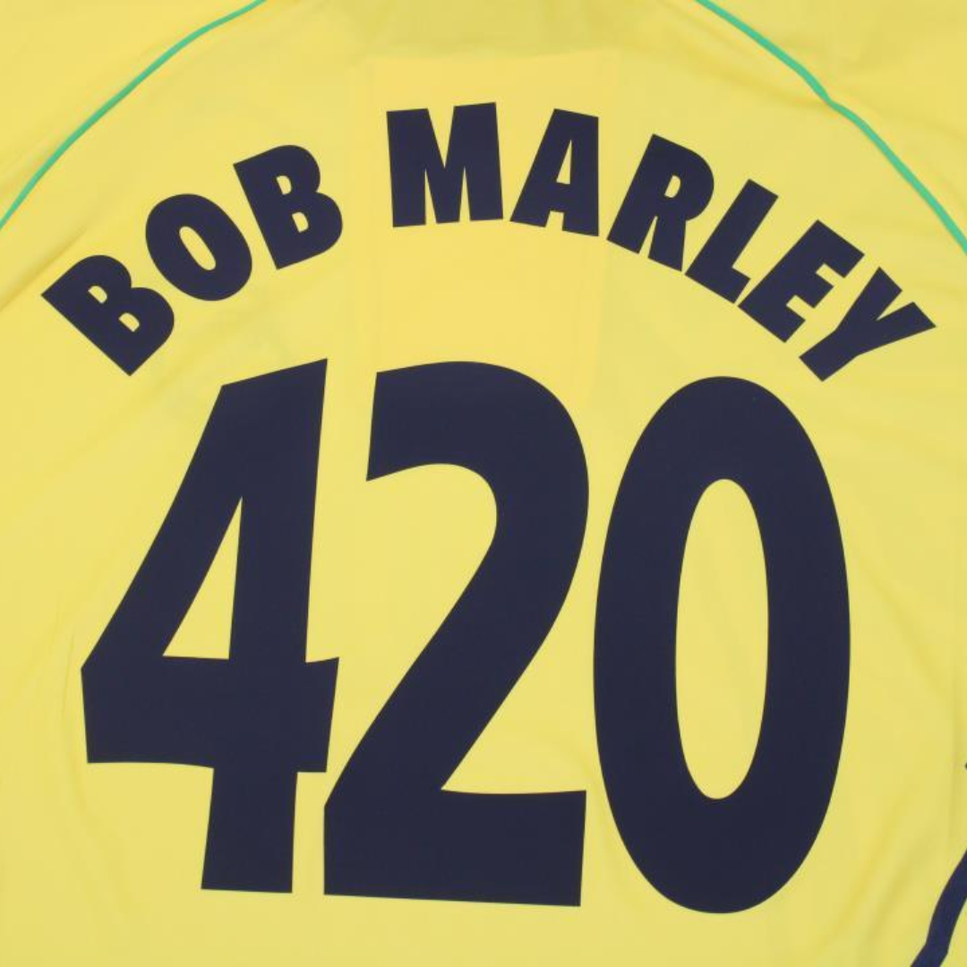 Camisa Jamaica Home 1998 - Versão Retrô "Bob Marley" N° 420