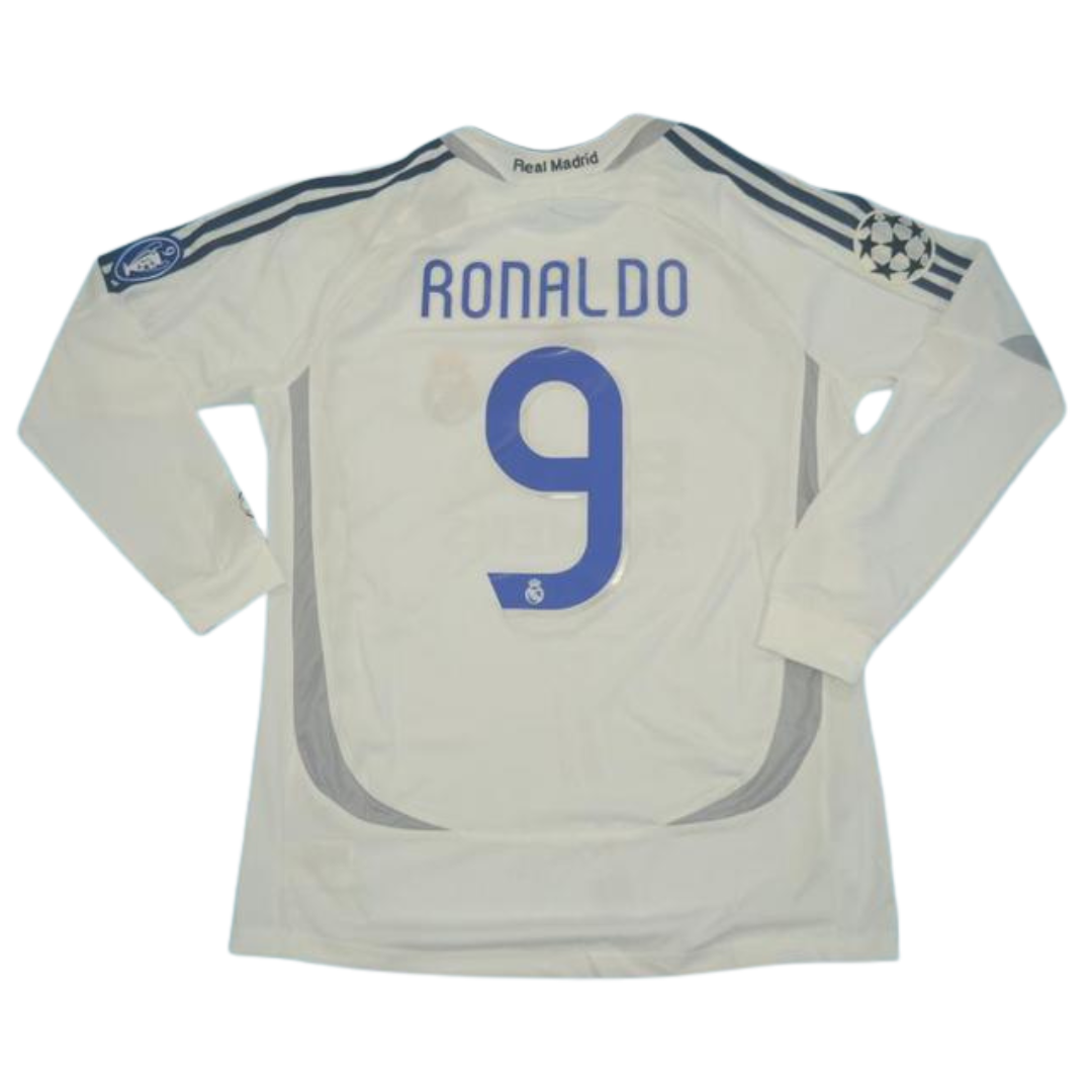 Camisa Real Madrid Manga Longa 06/07 - Versão Retrô "Cristiano Ronaldo" Nº 9