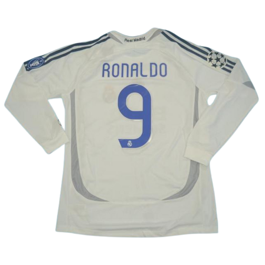 Camisa Real Madrid Manga Longa 06/07 - Versão Retrô "Cristiano Ronaldo" Nº 9