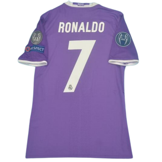 Camisa Real Madrid Away 16/17 - Versão Retrô "Cristiano Ronaldo" Nº 7