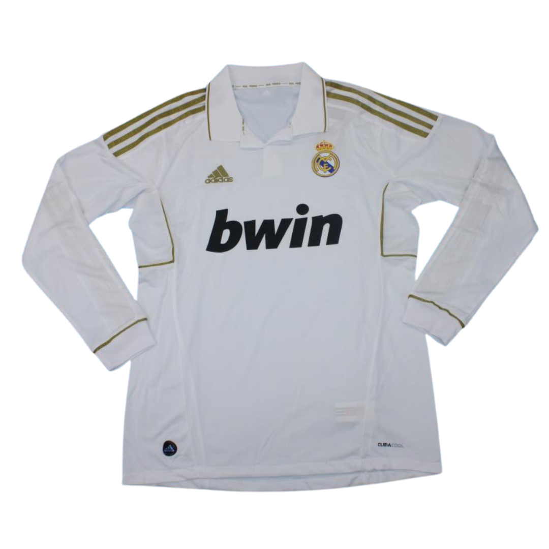 Camisa Real Madrid Manga Longa Home 11/12 - Versão Retrô