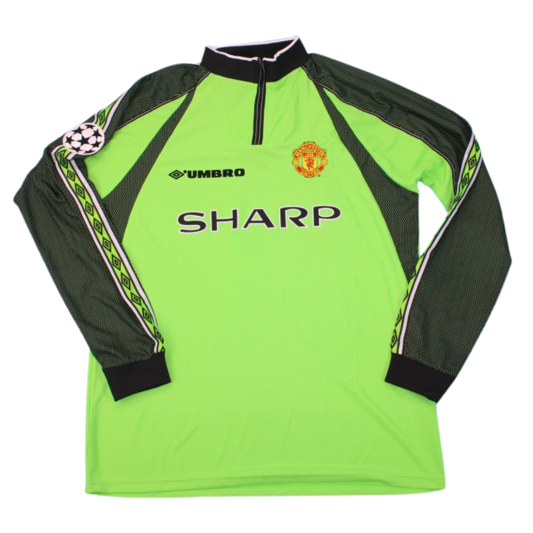 Camisa Manchester United Manga Longa 98/99 - Versão Retrô "Schmeichel" Nº 1