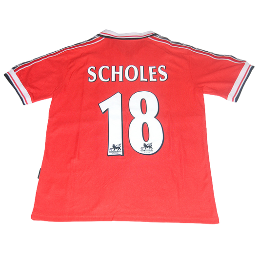 Camisa Manchester United 98/99 - Versão Retrô "Scholes" Nº 18