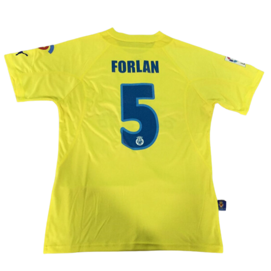 Camisa Villarreal Home 05/06 - Versão Retrô "Forlan" Nº 5