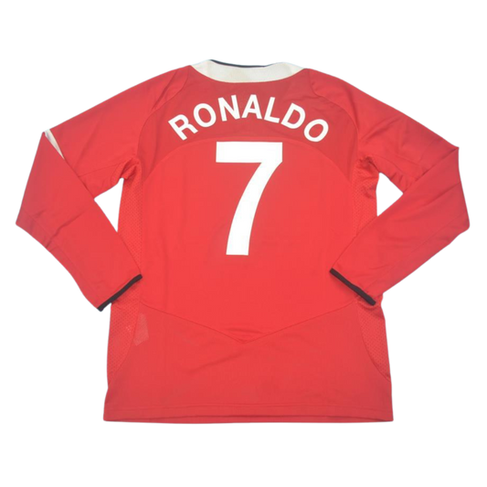 Camisa Manchester United Manga Longa 04/06 - Versão Retrô "Cristiano Ronaldo" Nº 7