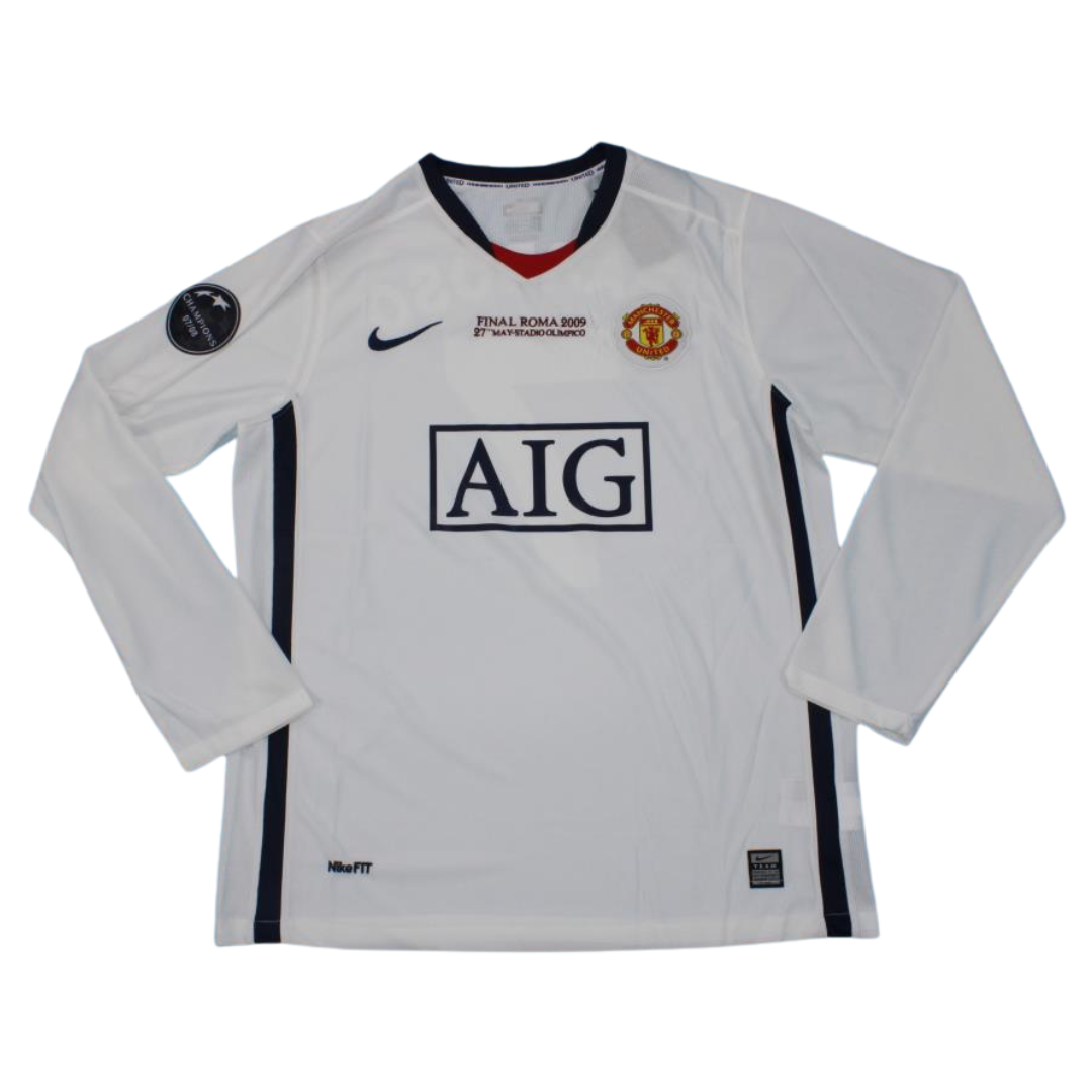 Camisa Manchester United Manga Longa Final Roma 2009 - Versão Retrô "Barroso" Nº 7