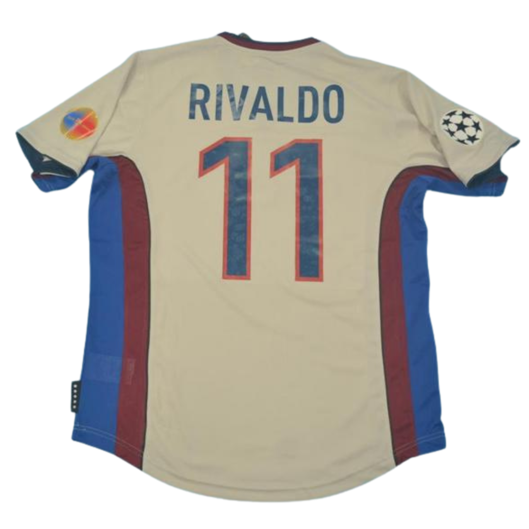 Camisa Barcelona Away 98/99 - Versão Retrô "Rivaldo" Nº 11
