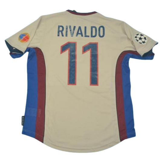 Camisa Barcelona Away 98/99 - Versão Retrô "Rivaldo" Nº 11