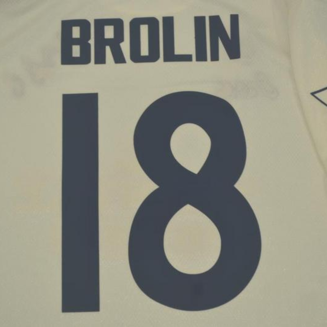 Camisa Leeds United Home 95/96 - Versão Retrô "Brolin" Nº 18