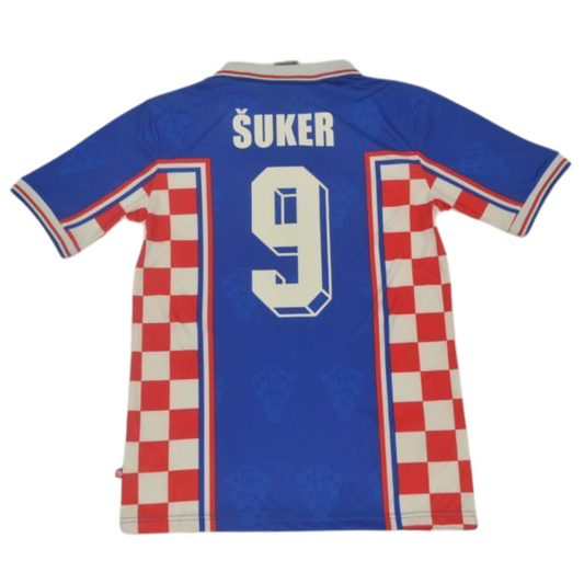 Camisa Retrô Croacia Away Copa do Mundo Versão 1998 "Šuker" N°9