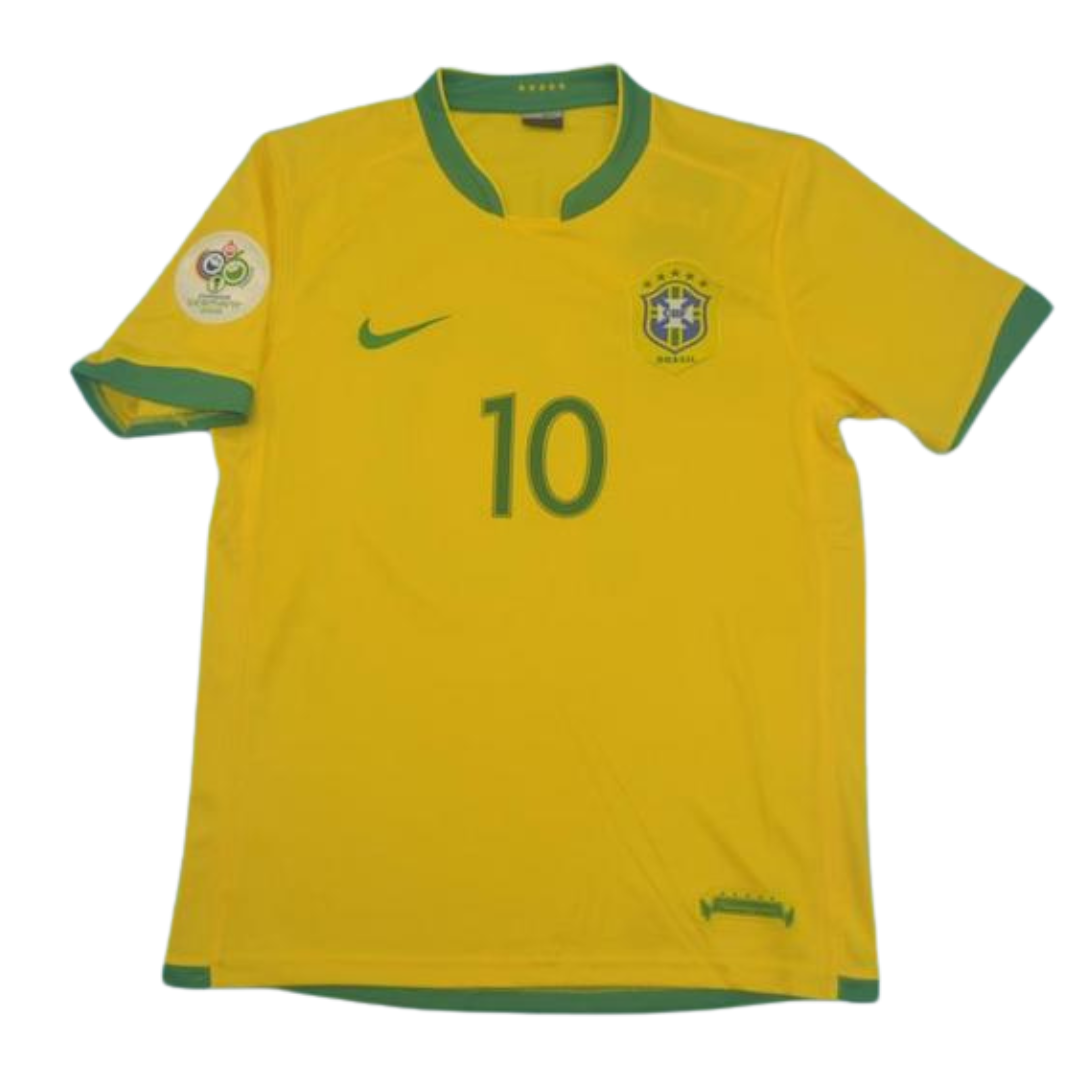 Camisa Retrô Brasil Home Copa do Mundo Versão 2006 "Ronaldinho" N°.10