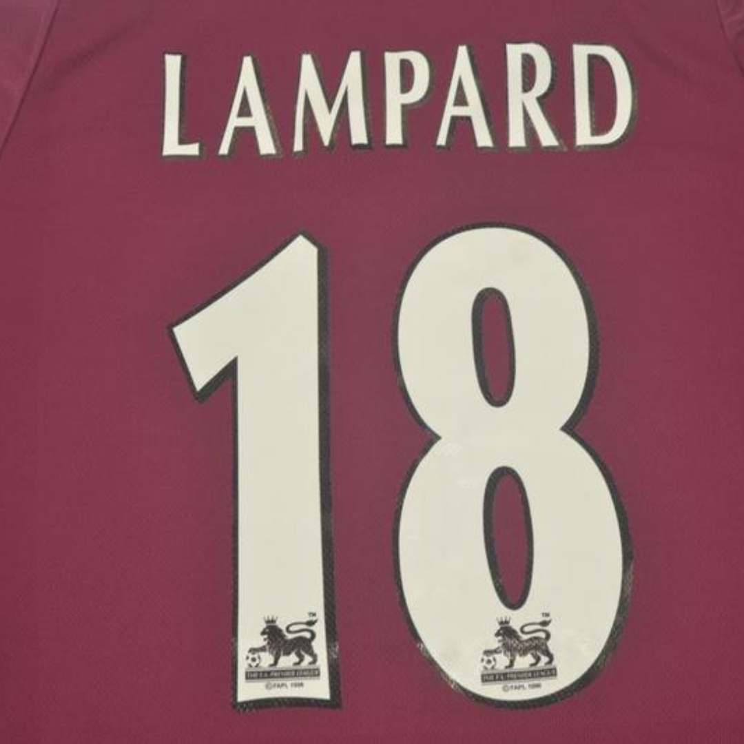 Camisa West Ham Home 99/01 - Versão Retrô "Lampard" Nº 18
