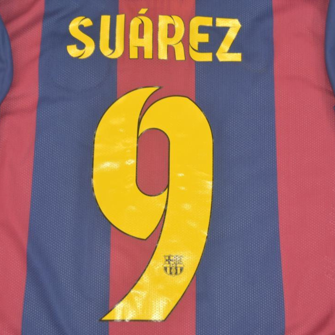 Camisa Barcelona Home 14/15 - Versão Retrô "Suárez" Nº 9