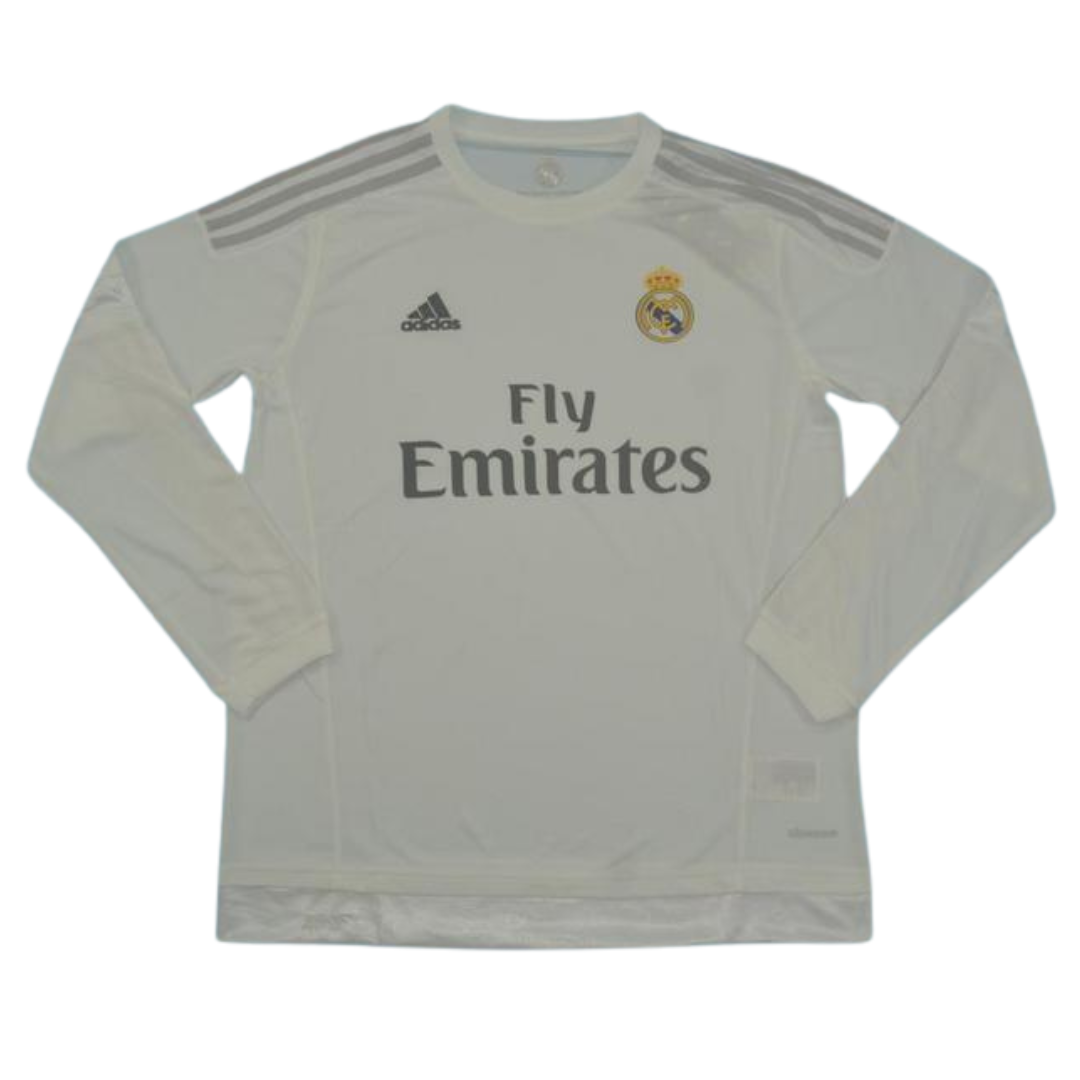Camisa Real Madrid Manga Longa Home 15/16 - Versão Retrô