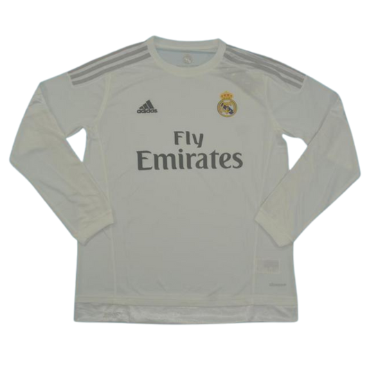 Camisa Real Madrid Manga Longa Home 15/16 - Versão Retrô