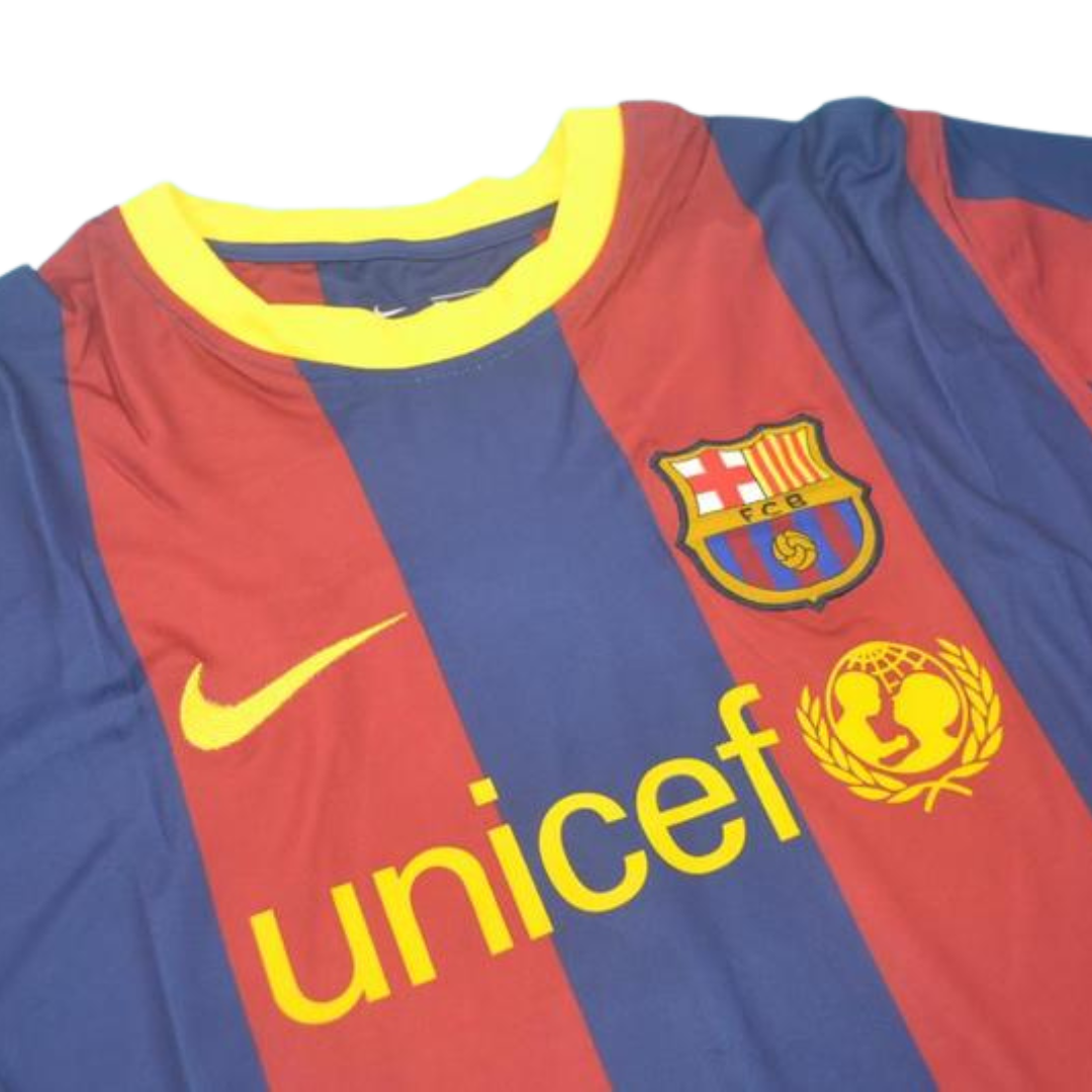 Camisa Barcelona Manga Longa 10/11 - Versão Retrô "David Villa" Nº 7