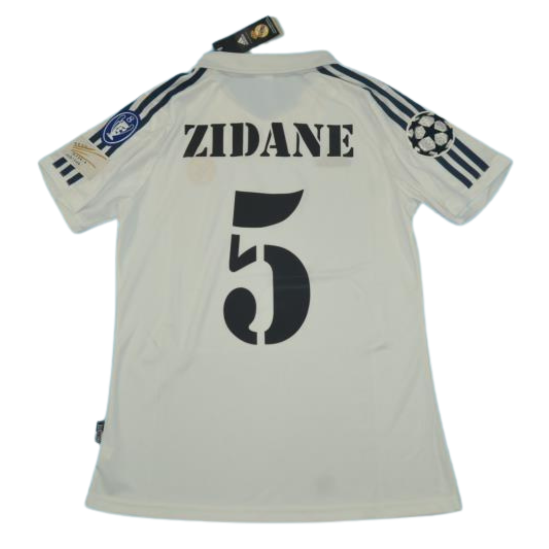 Camisa Real Madrid Home 01/02 - Versão Retrô "Zidane" Nº 5