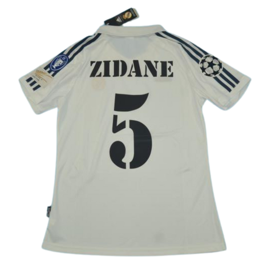 Camisa Real Madrid Home 01/02 - Versão Retrô "Zidane" Nº 5