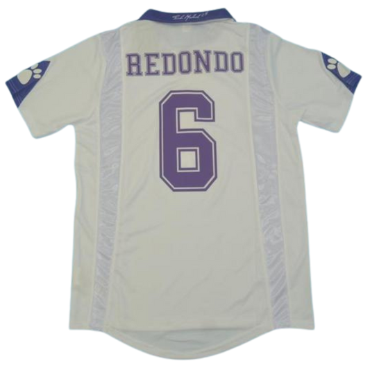 Camisa Real Madrid Home 97/98 - Versão Retrô "Redondo" Nº 6