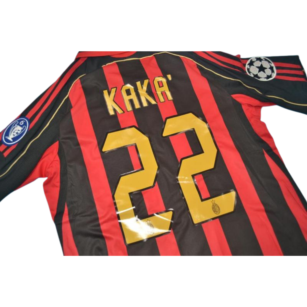Camisa Retrô Milan Home UCL Versão 06/07 "Kaká" N°.22