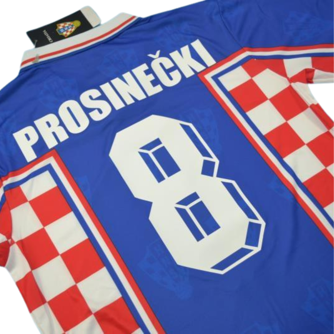 Camisa Retrô Croacia Away Copa do Mundo Versão 1998 "Prosinečki" N°8