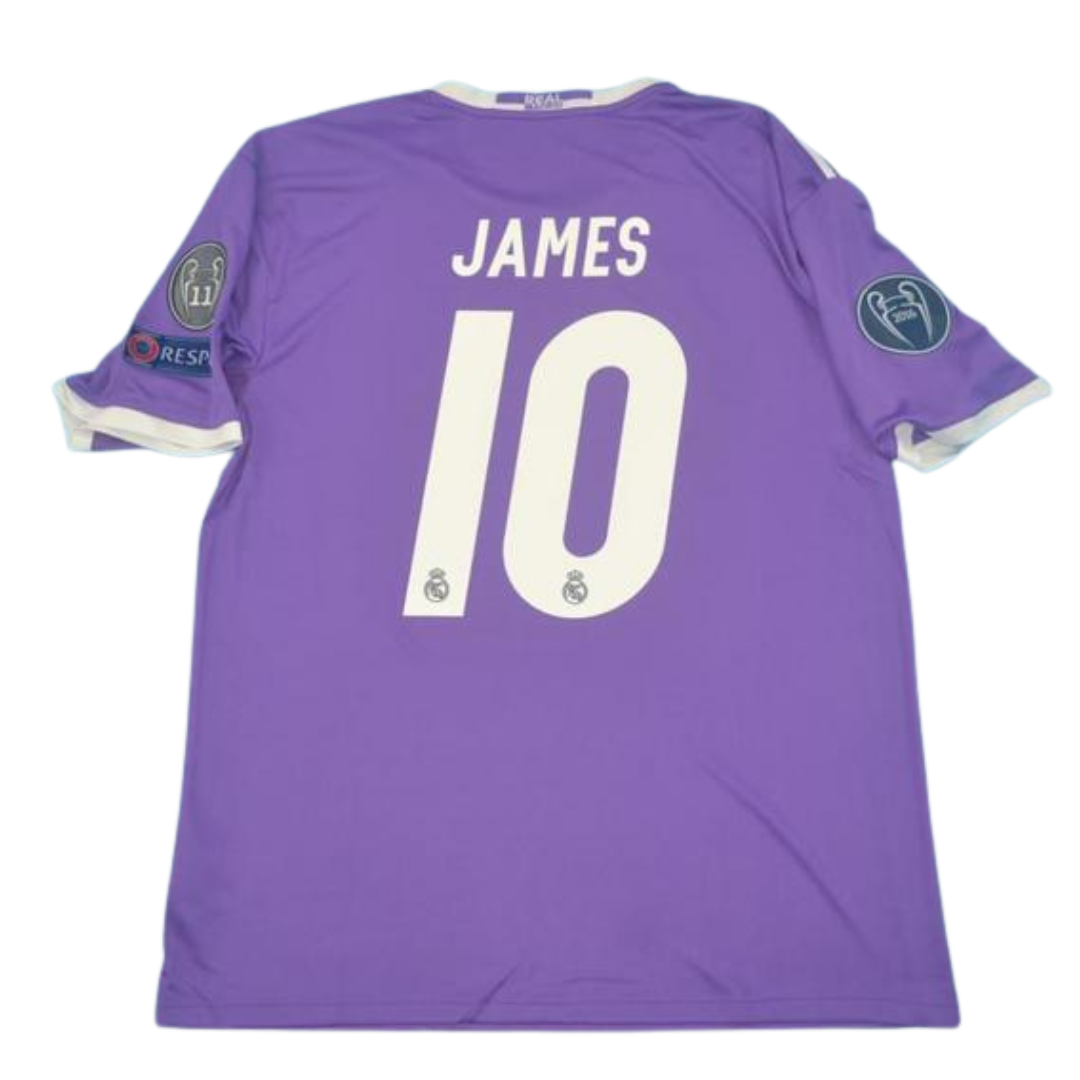 Camisa Real Madrid Away 16/17 - Versão Retrô "James" Nº 10