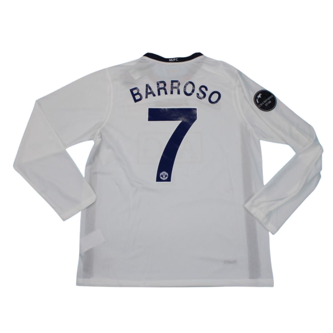 Camisa Manchester United Manga Longa Final Roma 2009 - Versão Retrô "Barroso" Nº 7